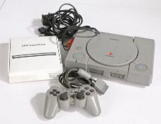 Playstation 1 PS1 model SCPH-9002 serial number B33773954 with TV, power lead and one controller