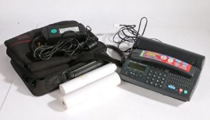 Segam portable Phone and Fax 275 with cables, user manual , spare fax rolls and carrying case