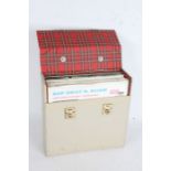 Collection of approx. 25 Classical and mixed LPs in a good white carrying case w/ tartan inner