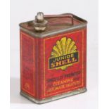 Junior Shell oil can, black and yellow writing on a red ground, 12cm high