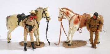 Gabriel Industries/ Marx Toys 'The Lone Ranger and Tonto' figures and horses, circa 1973