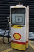 Avery Hardoll petrol pump, in Shell livery, with rubber hose and nozzle, approx. 157cm tall