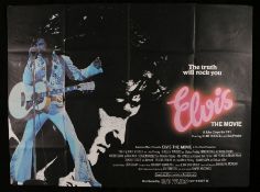Elvis the Movie (1971) British Quad poster, starring Kurt Russell, folded