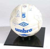 England interest - autographed Umbro football, with signatures to include Bobby Robson, Peter