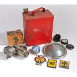 Quantity of mid 20th century motoring collectibles, to include two AA badges, RAC and