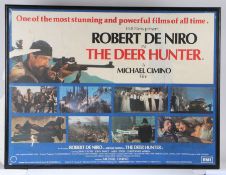 The Deer Hunter (1978) British Quad film poster, starring Robert De Niro, framed