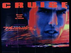 Days of Thunder (1990) British Quad poster, starring Tom Cruise, folded