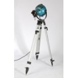 Furse stage/spot light, circa 1960's, with tripod base, approx. 127cm tall