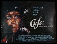 Cujo (1983) British Quad poster, Horror, starring Daniel Hugh-Kelly, Danny Pintauro, Ed Lauter and