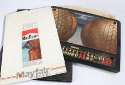 Pirelli calendar 1984, and a Marlboro calendar 1987 (2)