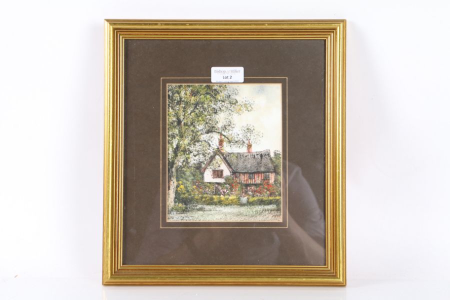 Reg Siger, study of a country house in Thrandeston, signed watercolour and dated 1992, housed in a