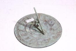 Tempus Fugit metal sundial, 20cm diameter