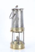Unnamed miners lamp, stamped 547, 23cm tall excluding hook
