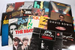 A good collection of approx. 20 LPs. Roxy Music / David Bowie / The Police / Elvis Costello / etc.