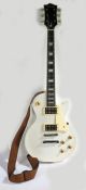 Sheridan Les Paul style electric guitar in pearl White.