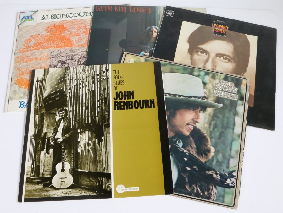 5x Folk LPs - Bob Dylan / John Renbourn / Leonard Cohen / Carole King / The Albion Country Band