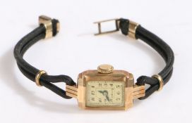 9 carat gold cases Talis ladies cocktail watch, gross weight 6.66