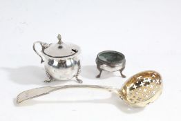 Silver, various dates and makers, to include a Russian 84 Zolotnik sifter spoon, Edward VII silver
