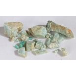 Large collection of Amazonite mineral specimens, gross weight 380.1 grams