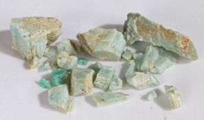 Large collection of Amazonite mineral specimens, gross weight 380.1 grams