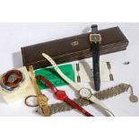 Collection of watches and jewellery to include four wristwatches to  include Gucci, Certina etc,