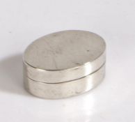 George III silver oval vinaigrette, with rare double duty mark, Birmingham 1797, maker Thomas