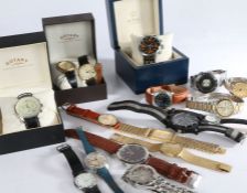 Wristwatches to include Rotary chronograph and others, Royal, Montine, Seiko, Timex, Constant