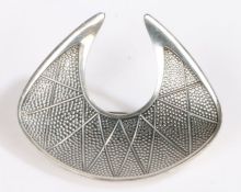 A sterling silver brooch by Osvais Norway. Diameter 50mm. Weighing 13 grams. Used, in excellent
