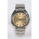 Seiko Automatic gentleman's wristwatch, ref. 7006-8100, the signed silver dial with baton markers,