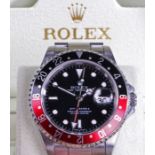 Rolex Oyster Perpetual Date GMT-Master II stainless steel gentleman's wristwatch, ref. 16710,