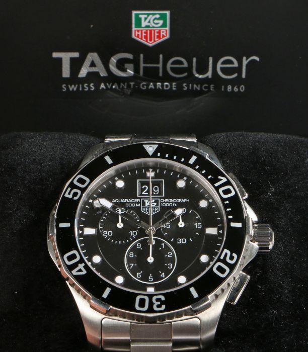 Tag Heuer Aquaracer Grande Date quartz chronograph gentleman's wristwatch, ref CAN1010, circa - Image 4 of 4
