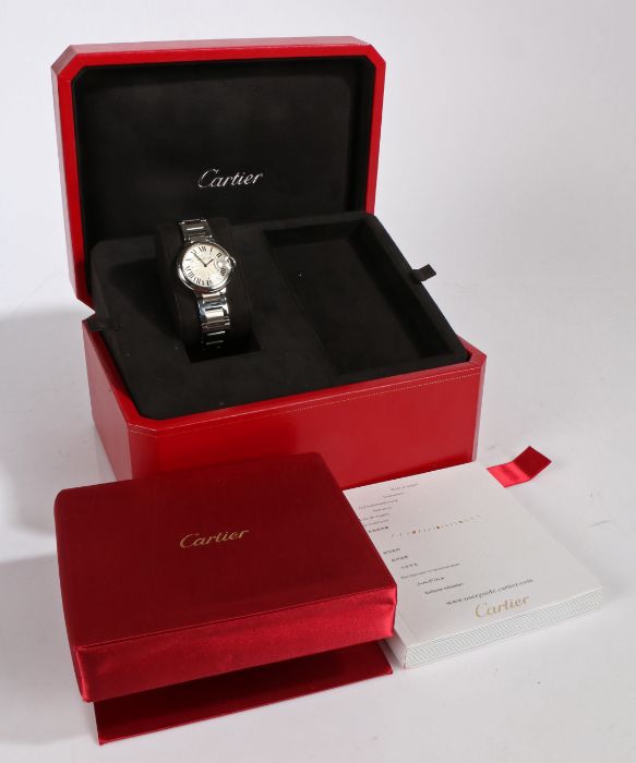 Cartier Ballon Bleu de Cartier gentleman's stainless steel wristwatch, the signed sunburst engine - Image 2 of 2