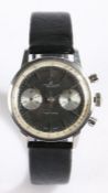 Breitling Top Time gentleman's stainless steel wristwatch, ref. 2002, circa 1965, the signed black