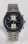 Seiko chronograph automatic 6138-0030 "Kakume" stainless steel gentleman's wristwatch, the signed