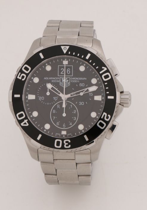 Tag Heuer Aquaracer Grande Date quartz chronograph gentleman's wristwatch, ref CAN1010, circa - Image 3 of 4