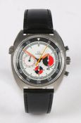 Omega Seamaster Soccer Timer gentleman's wristwatch, ref 145.019, circa 1970, the signed white
