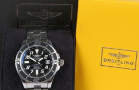 Breitling Superocean 42 gentleman's stainless steel wristwatch, serial no. 1442395, circa 2012,