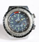 Mortima Super Datomatic gentleman's stainless steel wristwatch, the signed blue dial with dot and