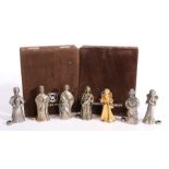 Christoph Widmann 835 silver nativity taper stick set, consisting of Mary holding the baby Jesus,