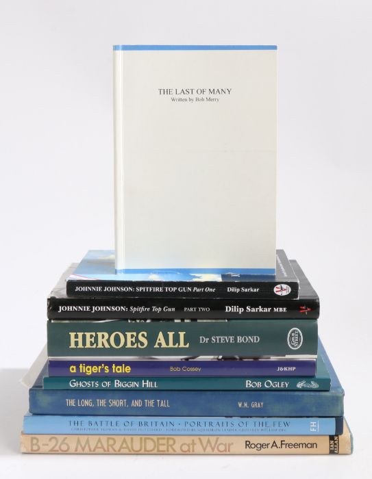 A Selection of signed military aviation related books to include, 'Heroes All' by Dr Steve Bond,