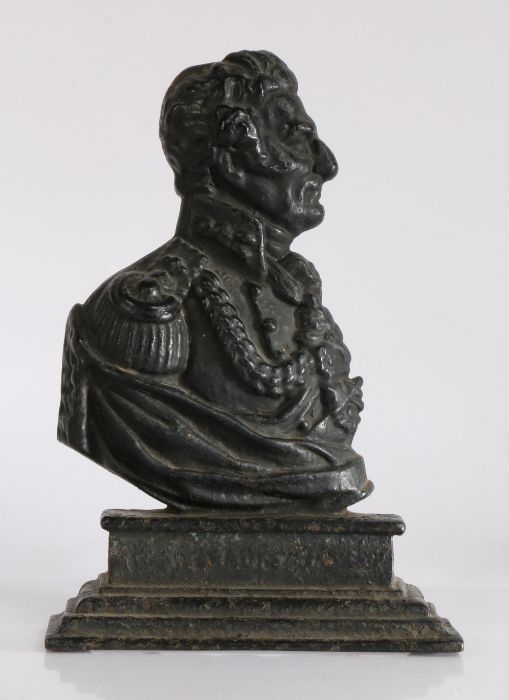 19th century cast iron door stop in the form of the Duke of Wellington, height 23 cm - Image 2 of 2