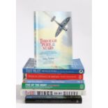 A Selection of signed military aviation related books to include, 'The Bomber Command Memorial' by
