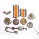 First World War casualty grouping, 1914-1918 British War Medal and Victory Medal (35322 PTE. G.