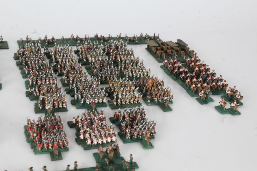 8mm American War of Independence wargames armies, British/Hessian and American, painted, based and - Image 6 of 10