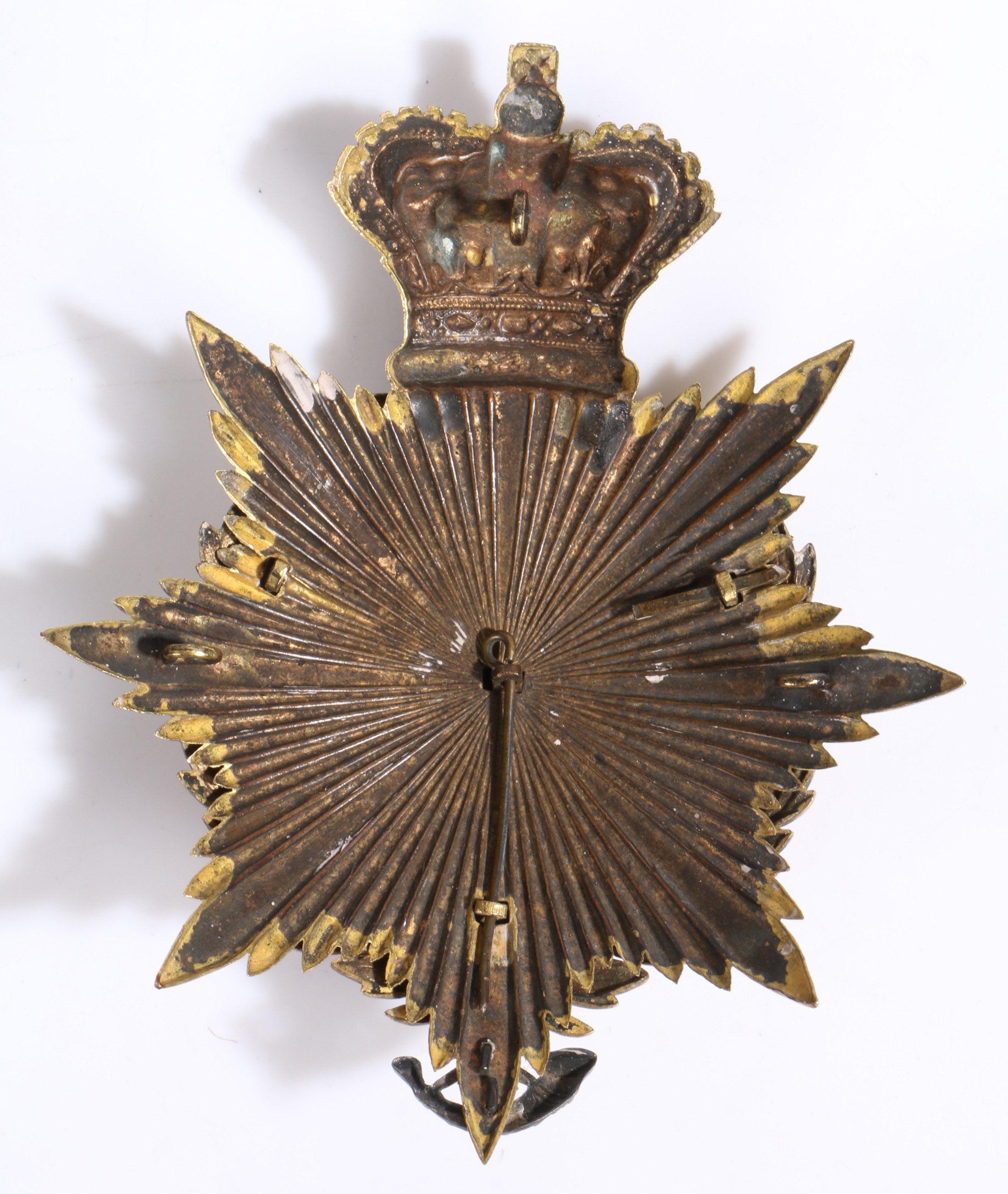 Royal Marine Light Infantry Officers Home service Helmet Plate, worn 1878-1901, Crowned eight - Image 4 of 4