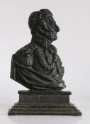19th century cast iron door stop in the form of the Duke of Wellington, height 23 cm