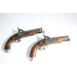 Pair of 1842 Pattern Sea Service percussion pistols, maker Allport engraved to locks, Birmingham
