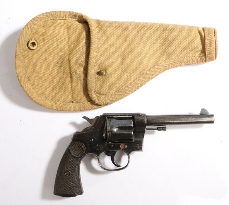 A .455 Eley New Service Revolver by Colt,  Serial No. 83230, together with 1937 Pattern webbing