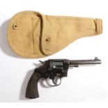 A .455 Eley New Service Revolver by Colt,  Serial No. 83230, together with 1937 Pattern webbing