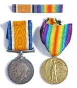 First World War pair of medals to a Canadian soldier, 1914-1918 British War Medal and Victory